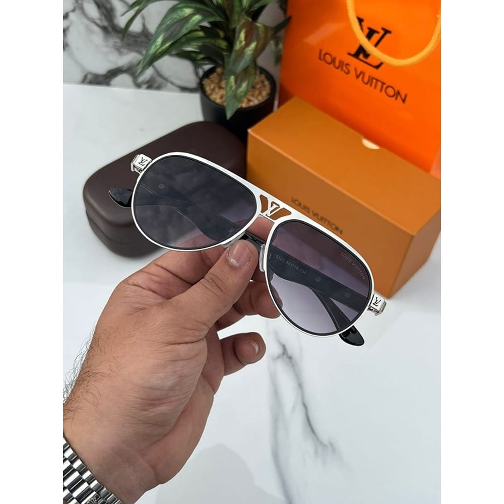 Sliver Black Louis Vuitton Sunglasses For Men