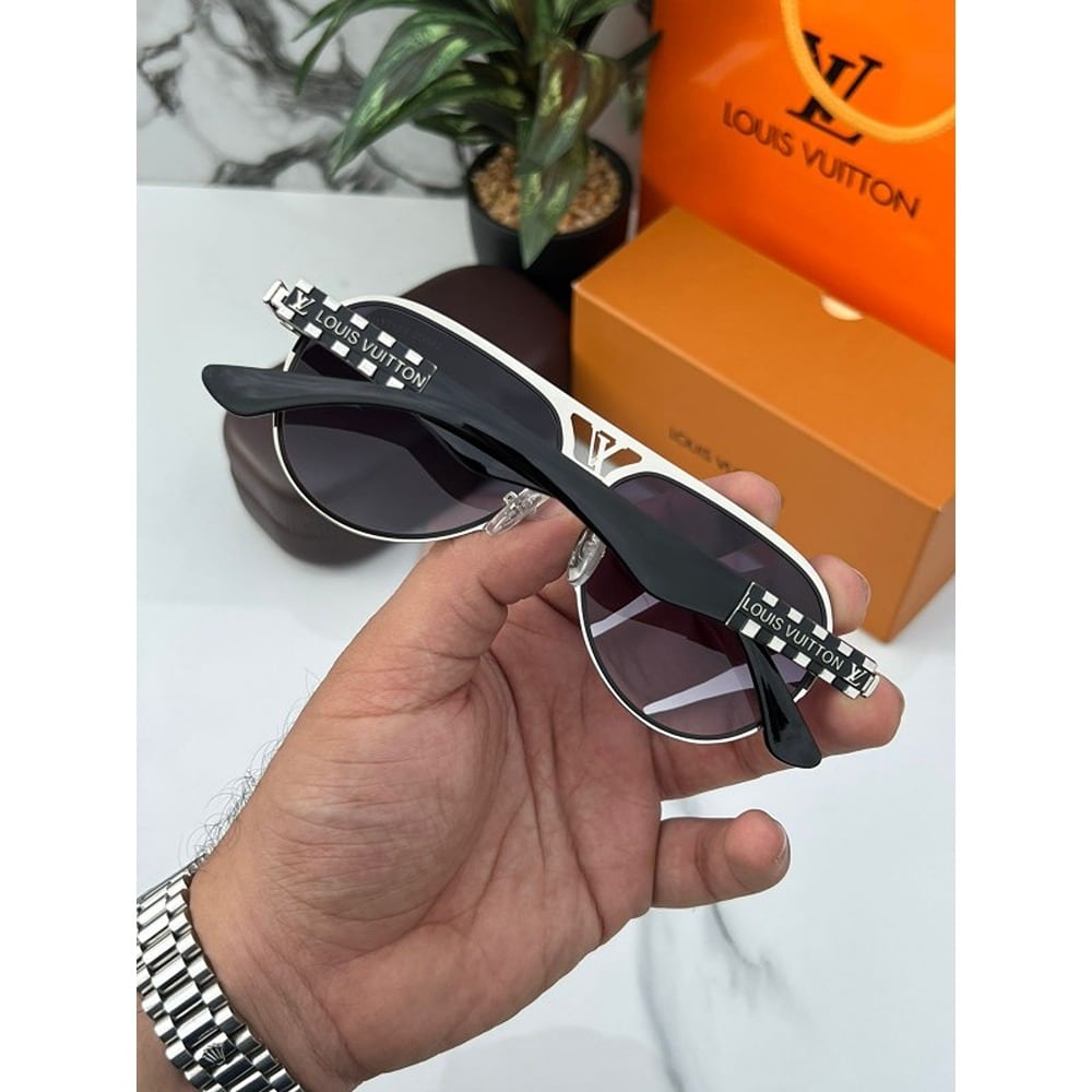 Sliver Black Louis Vuitton Sunglasses For Men