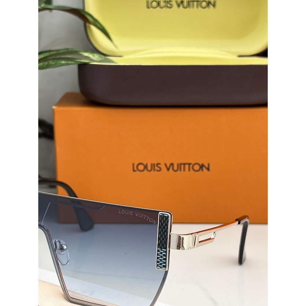 Louis Vuitton Sunglasses For Men Sliver Blue