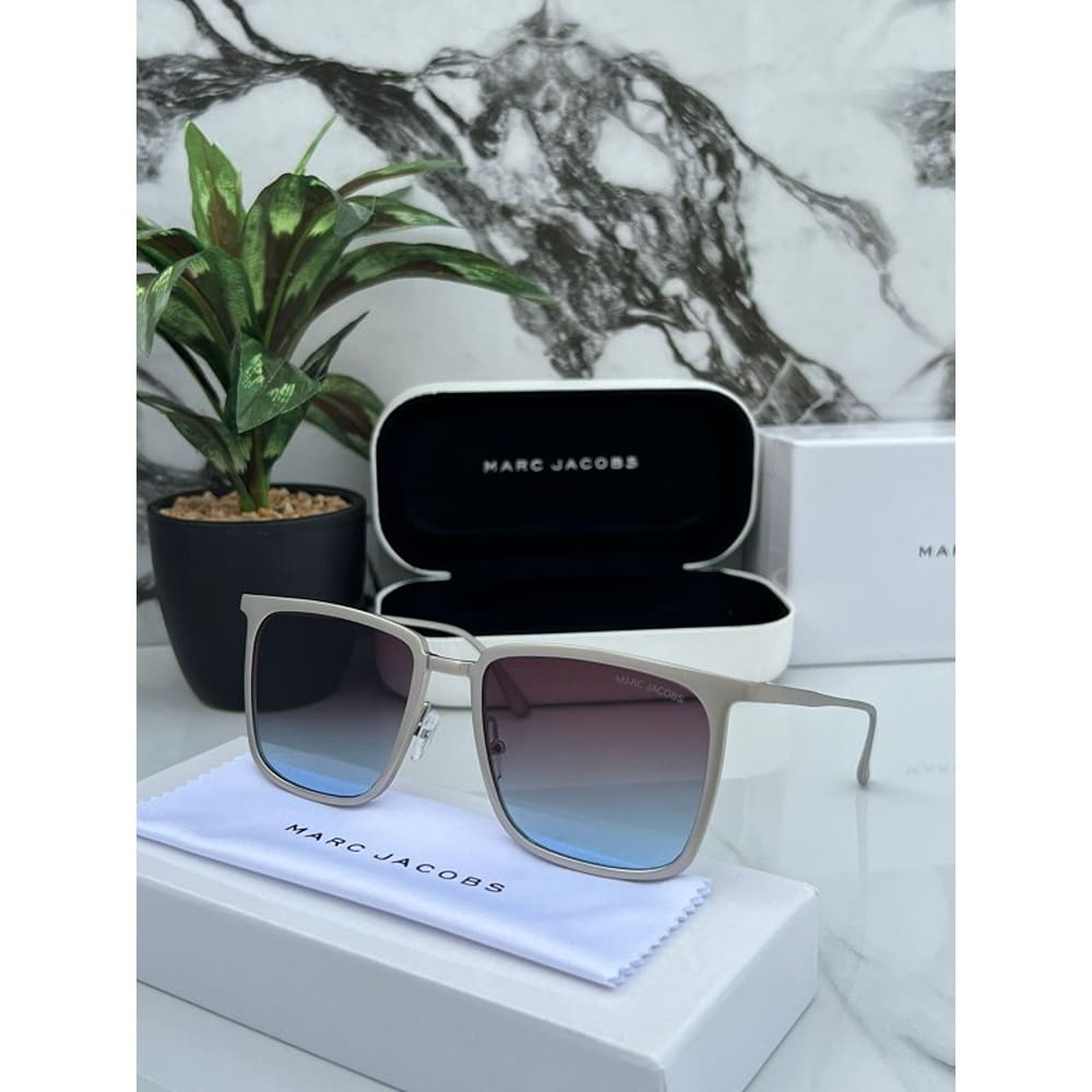 Marc Jacobs Square Sunglasses For Men Sliver Blue
