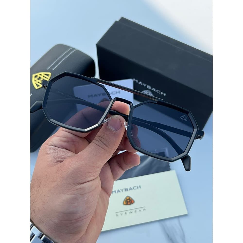 Maybach Hexagonal Sunglasses For Men Black