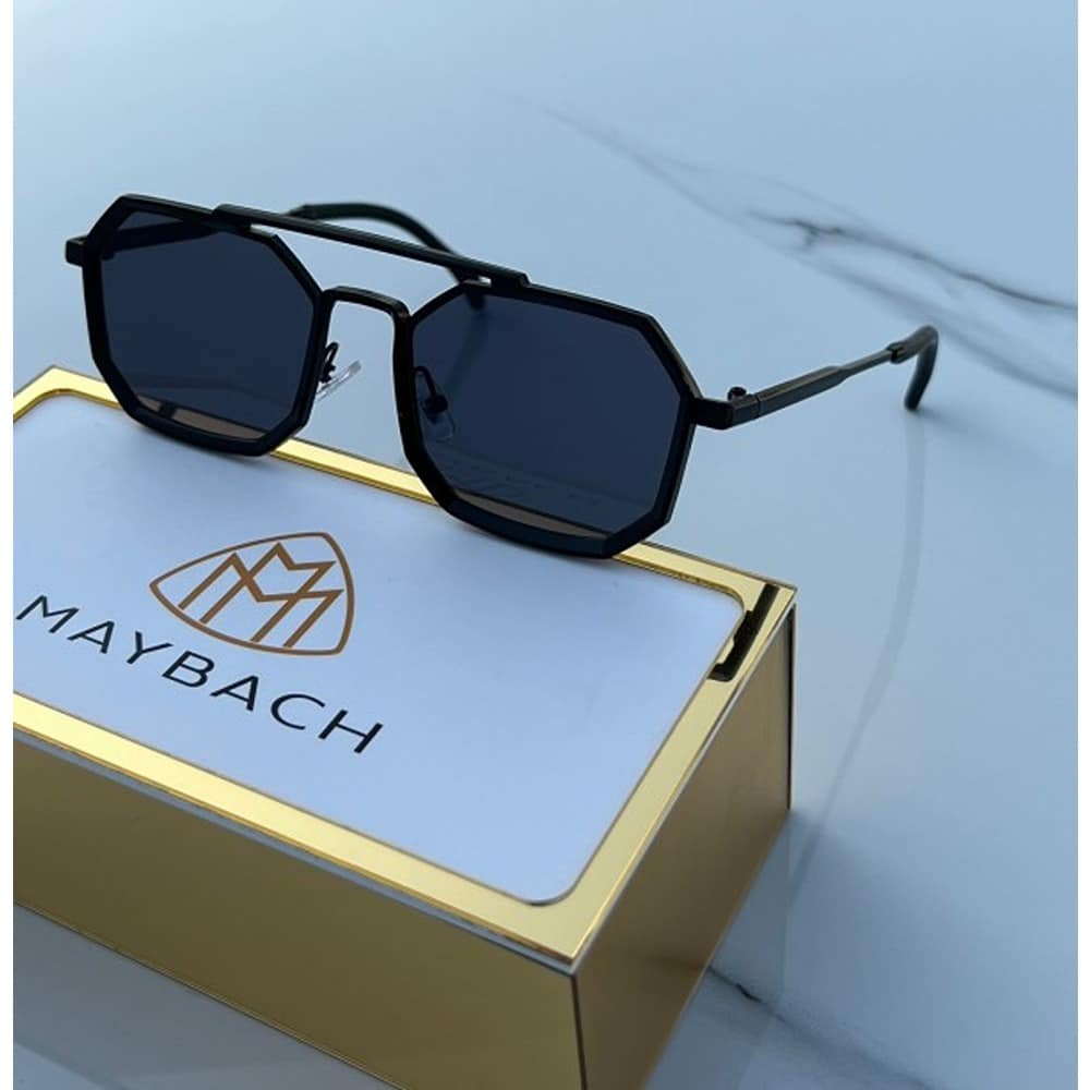 Maybach Hexagonal Sunglasses For Men Black