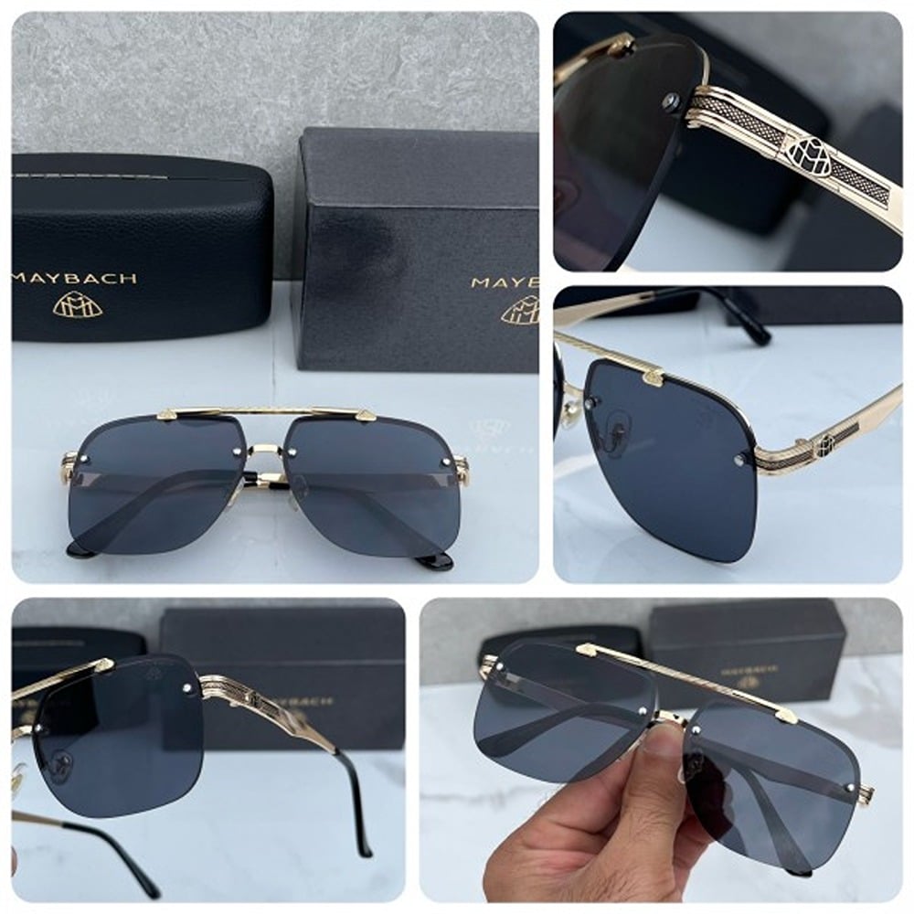 Maybach Sunglasses For Men Black Gold