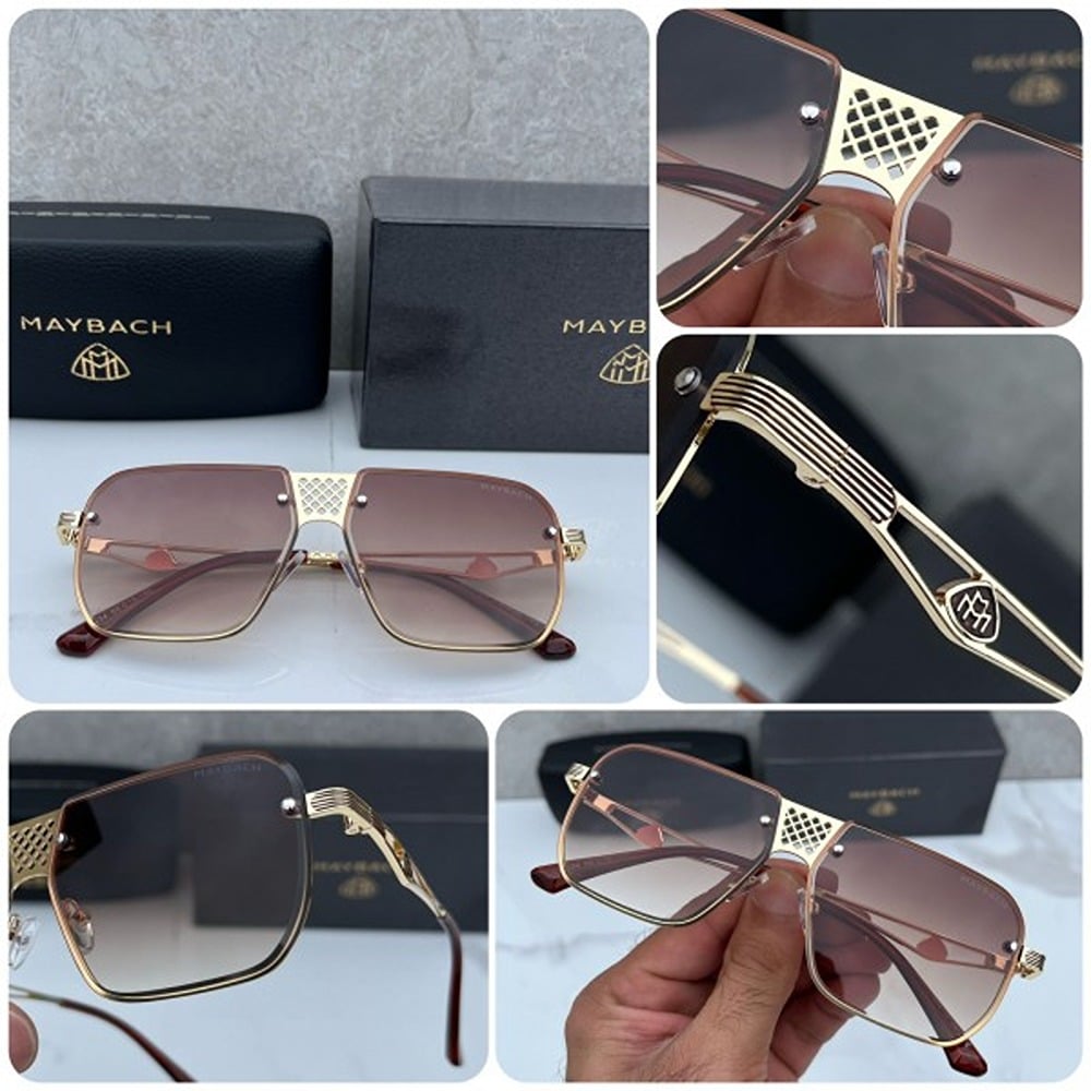 Maybach Sunglasses For Men Brown Gold