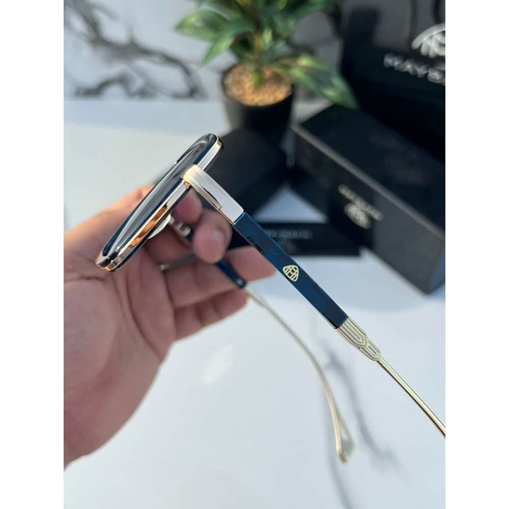 Maybach Sunglasses For Men Gold Blue