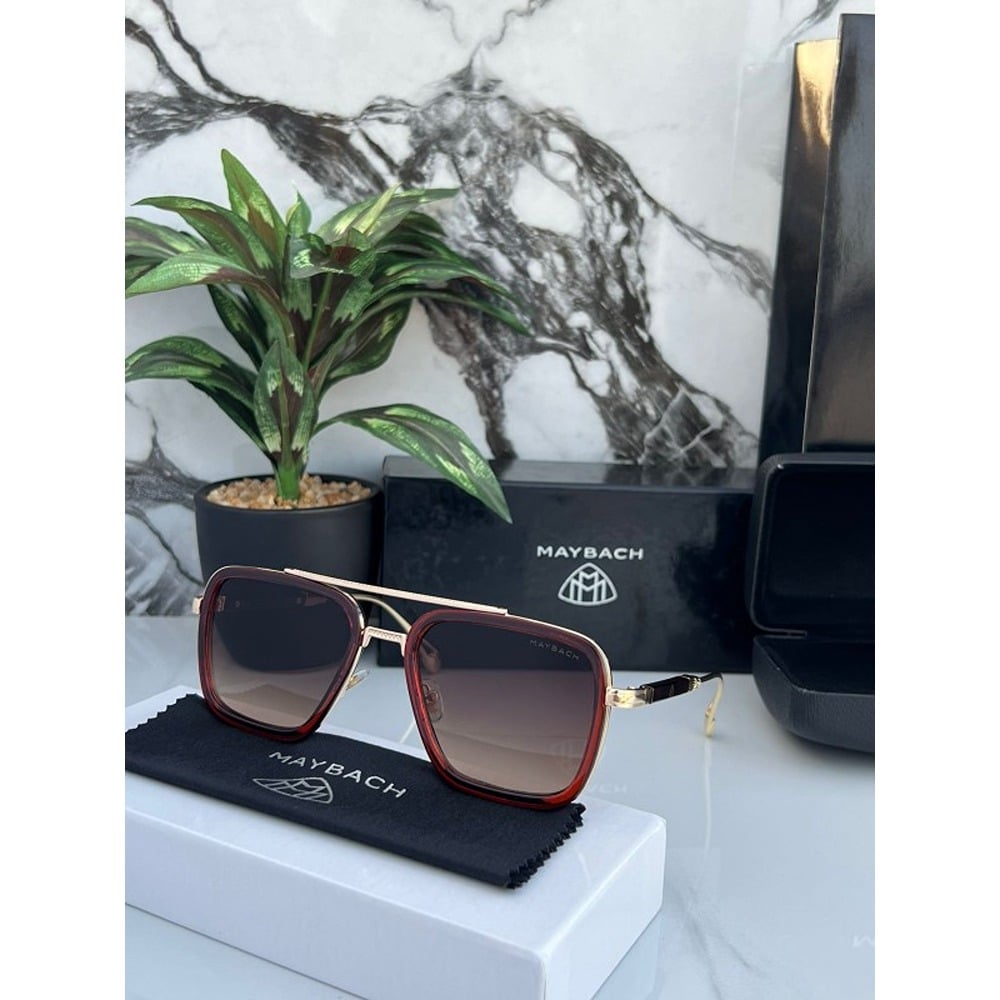 Maybach Sunglasses For Men Gold Brown