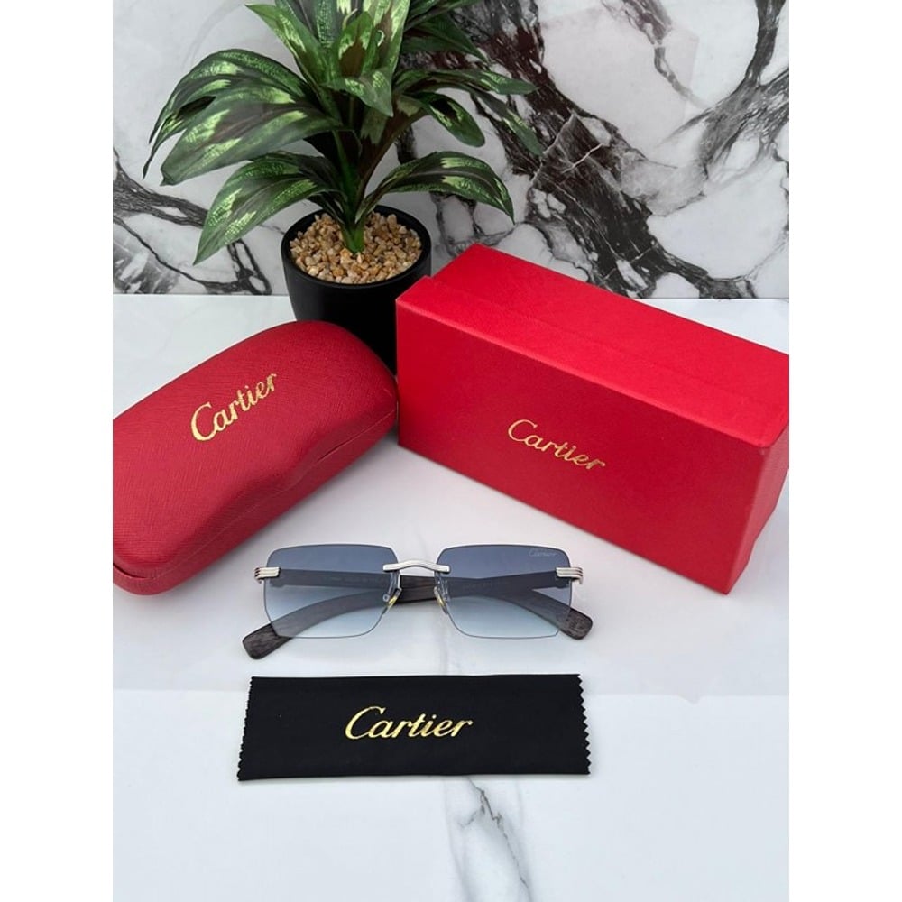Cartier Sunglasses For Men Sliver Blue