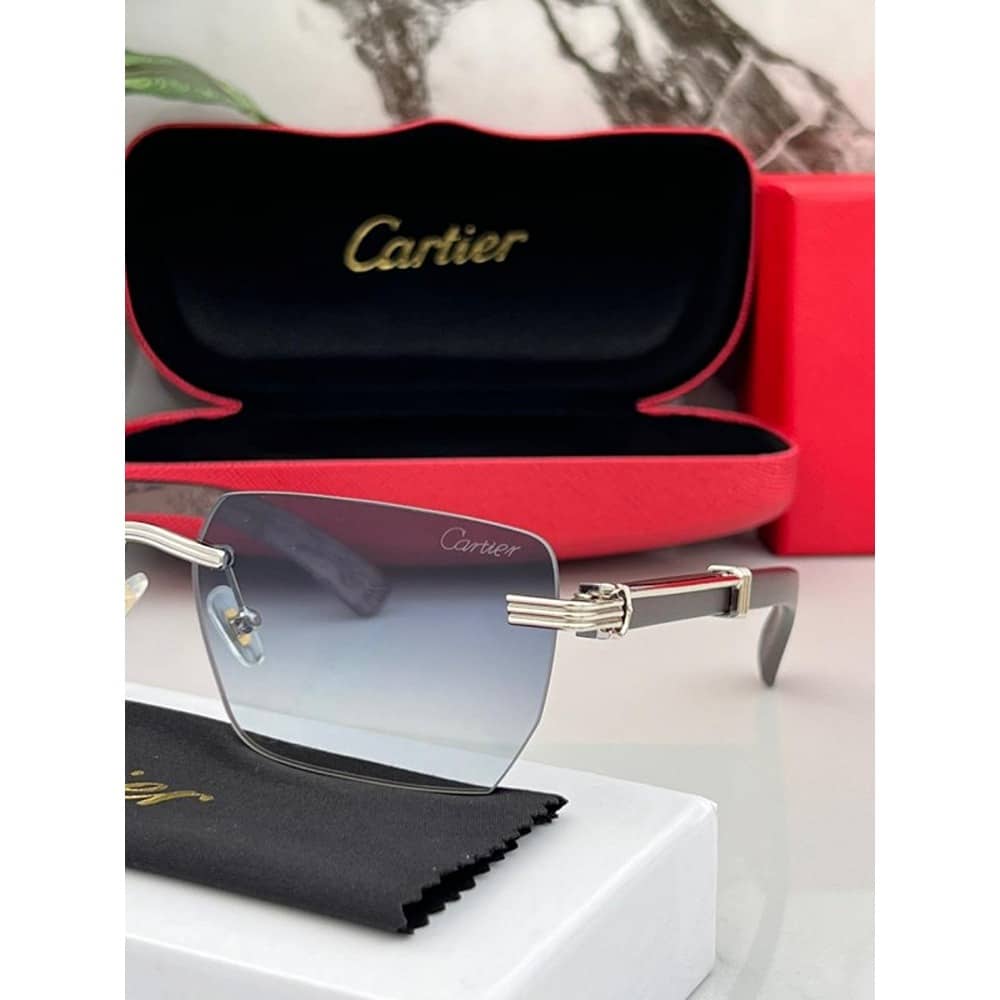 Cartier Sunglasses For Men Sliver Blue