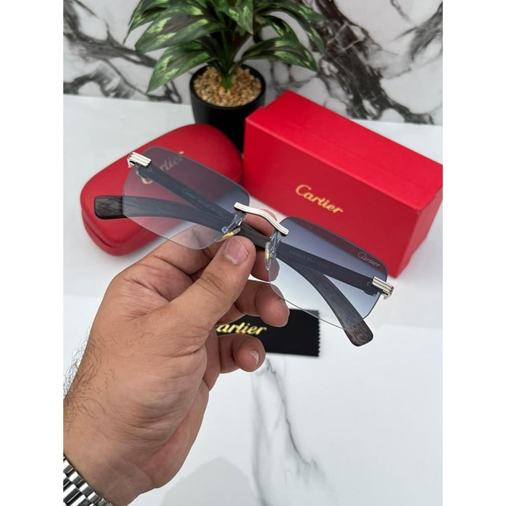 Cartier Sunglasses For Men Sliver Blue