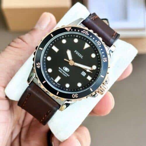 Men's Fossil Watch Leather Belt