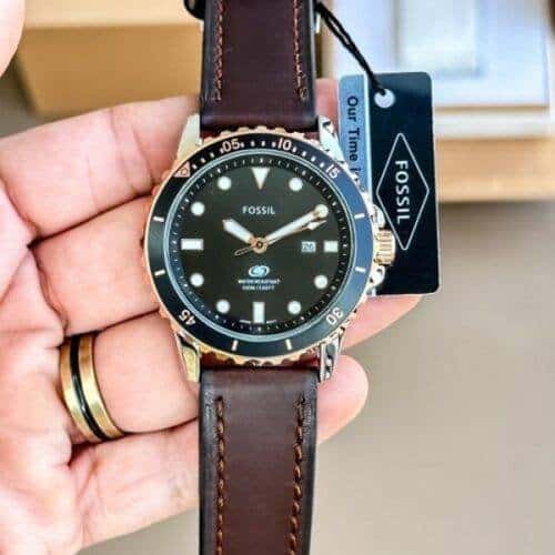 Men's Fossil Watch Leather Belt