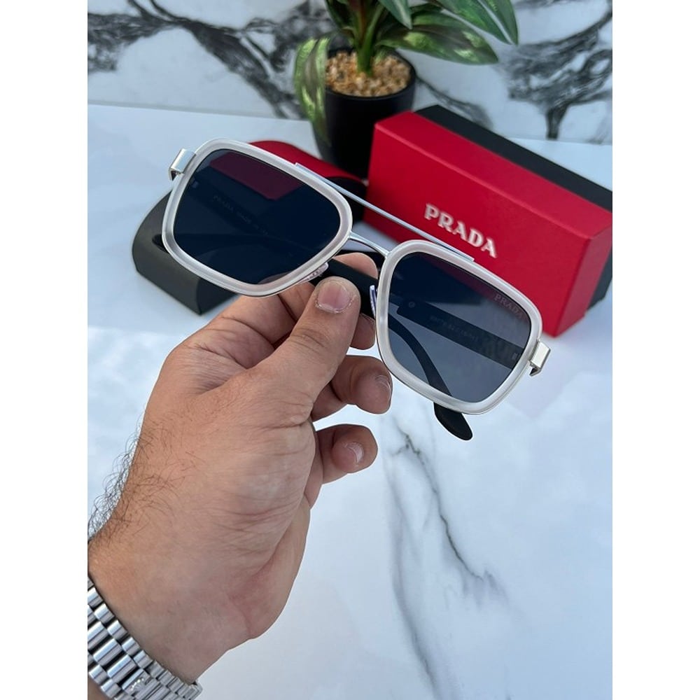 Prada Sunglasses 88079 White Black
