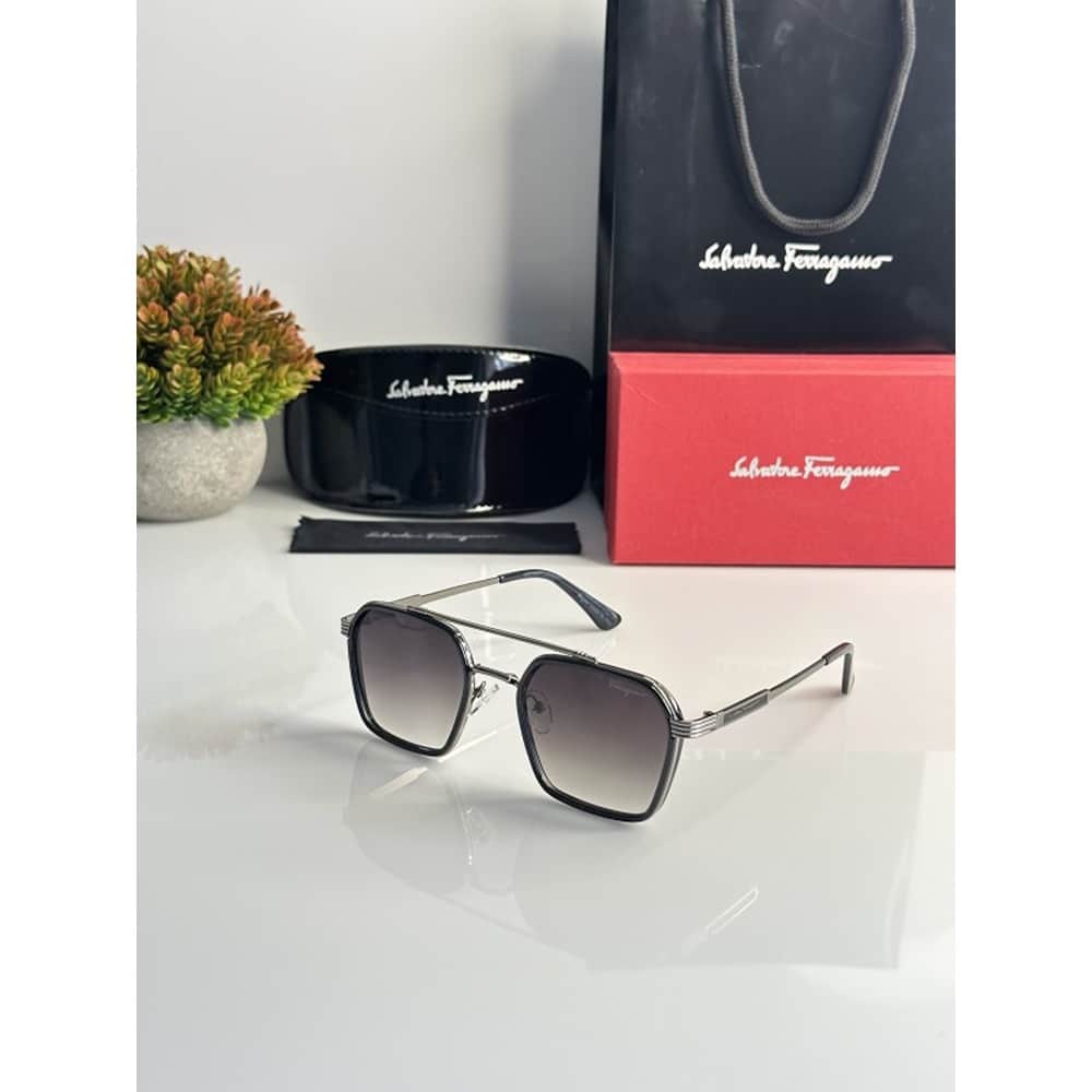 Salvatore Ferragamo Sunglasses 286 Gun Black