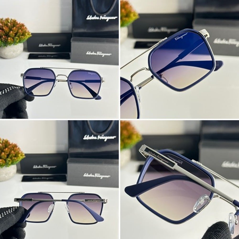 Salvatore Ferragamo Sunglasses Sliver Blue