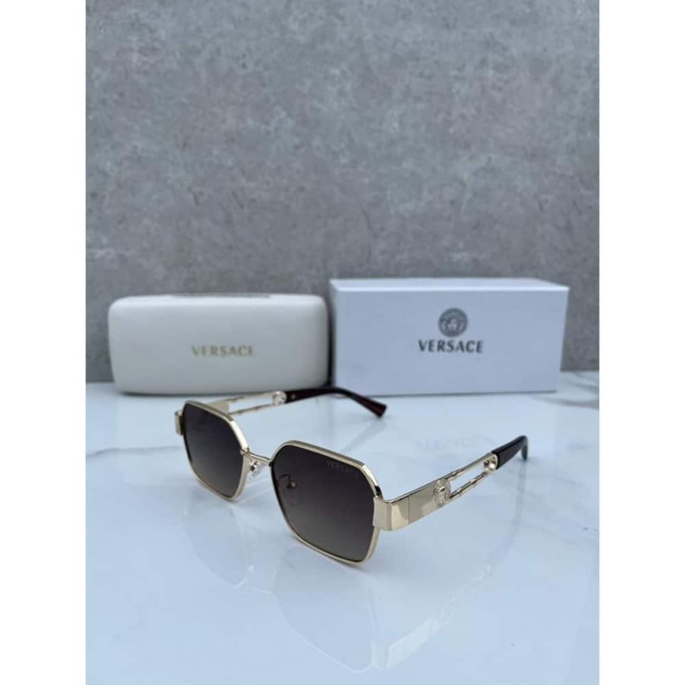 Versace Sunglasses Gold Brown
