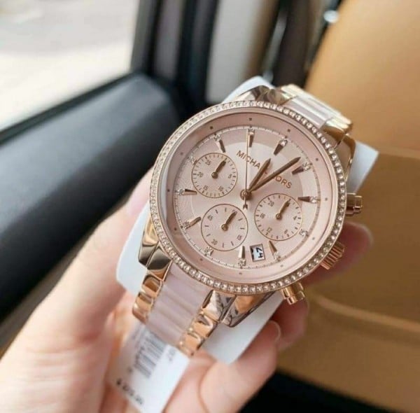 Michael Kors Watch For Lady Rose Gold Dial