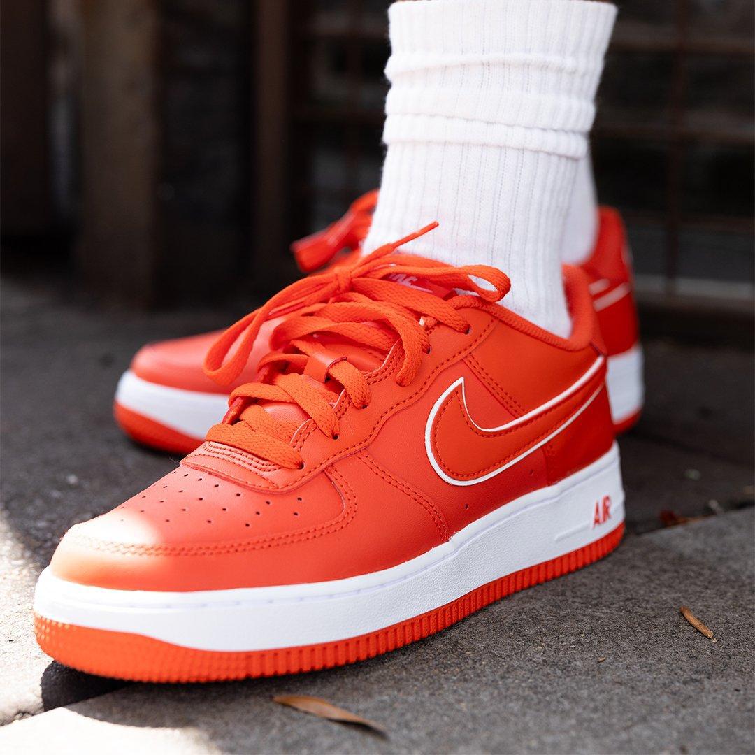 Airforce 1 Red Leather Sneakers