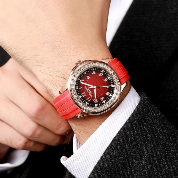 Patek Philippe Watch For Men Red Dial