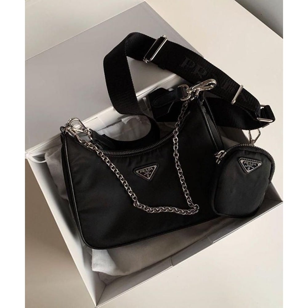 Prada Handbag Re-Edition Black Premium Bag With Box