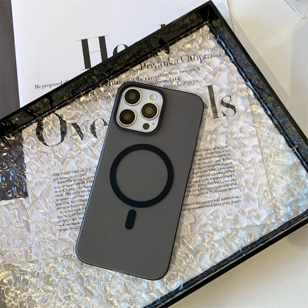 iPhone Series Cover Black Matte Finish MagSafe Protective Case