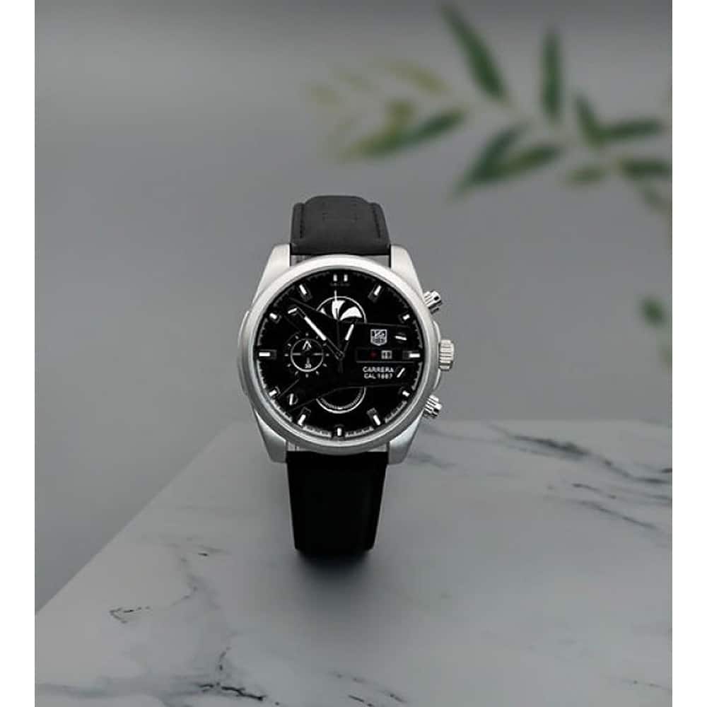 Men's Leather Tag Heuer Watch