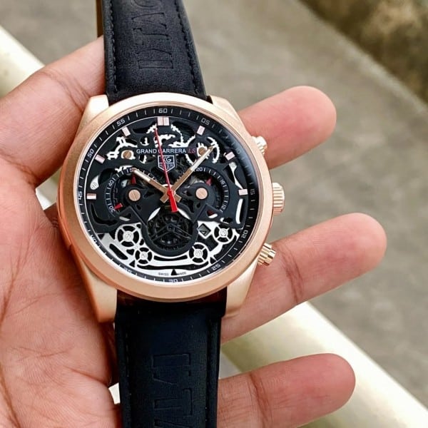 Men's Leather Tag Heuer Watch