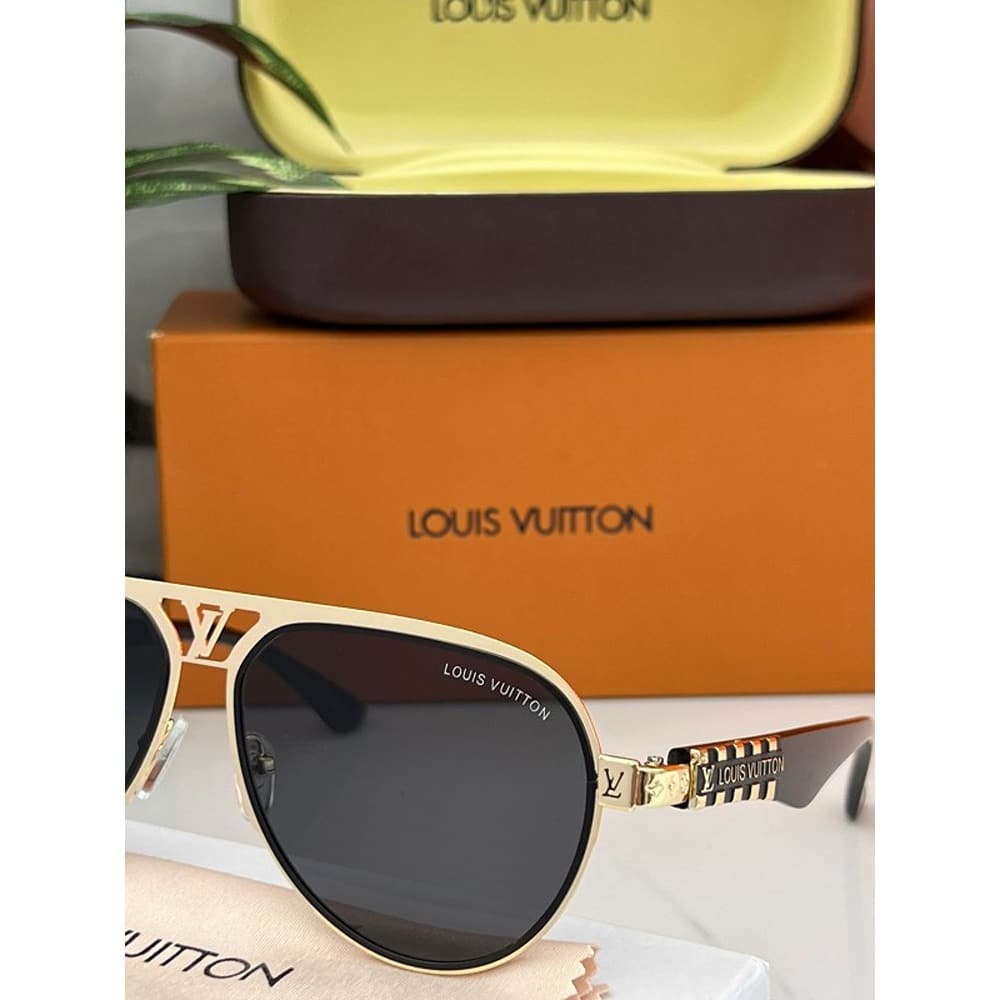 Louis Vuitton Sunglasses Gold Black