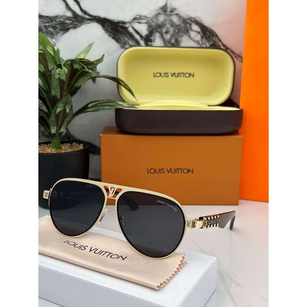 Louis Vuitton Sunglasses Gold Black