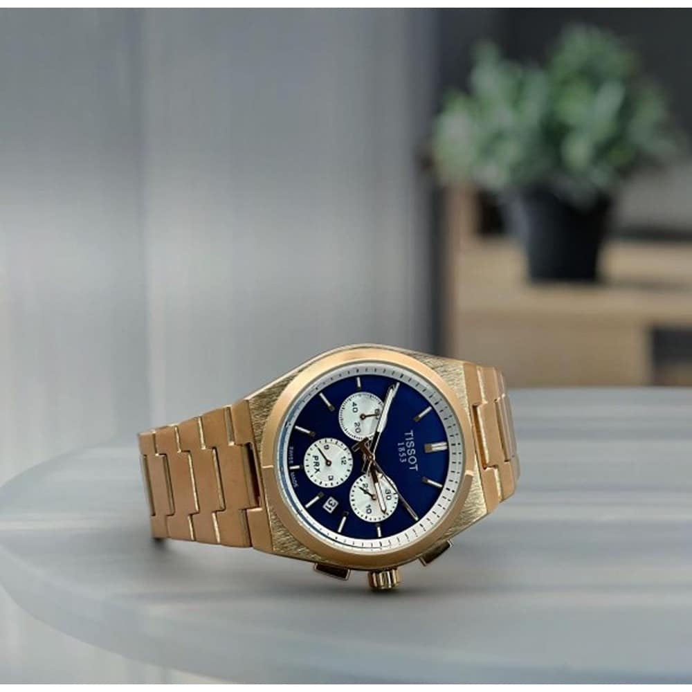 Tissot Watch For Men Rose Gold Blue