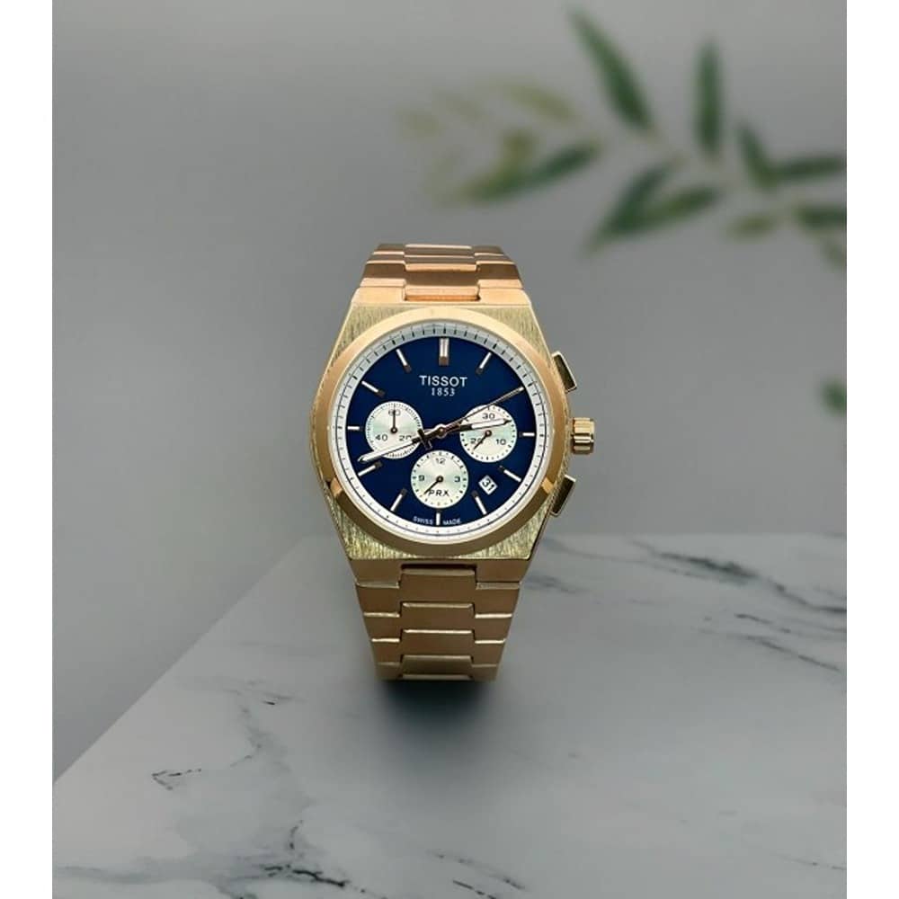 Tissot Watch For Men Rose Gold Blue