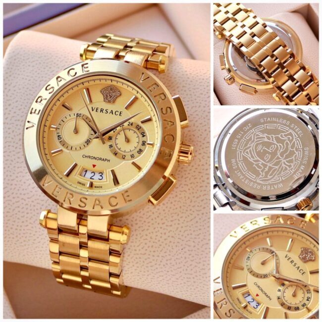 Versace Aion Chronograph Golden Watch