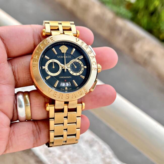Versace Aion Chronograph Black Golden Watch