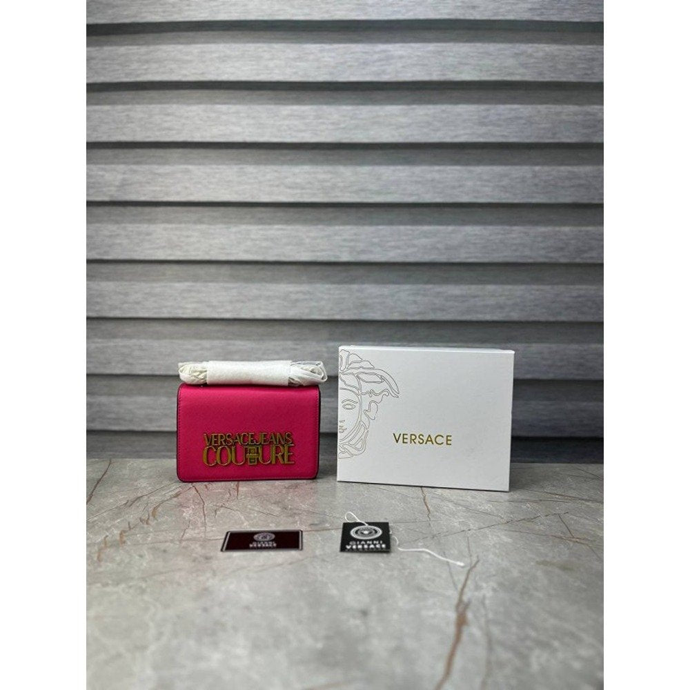 Versace Jeans Couture Bag Saffiano Lock Crossbody Bag With OG Gift Box