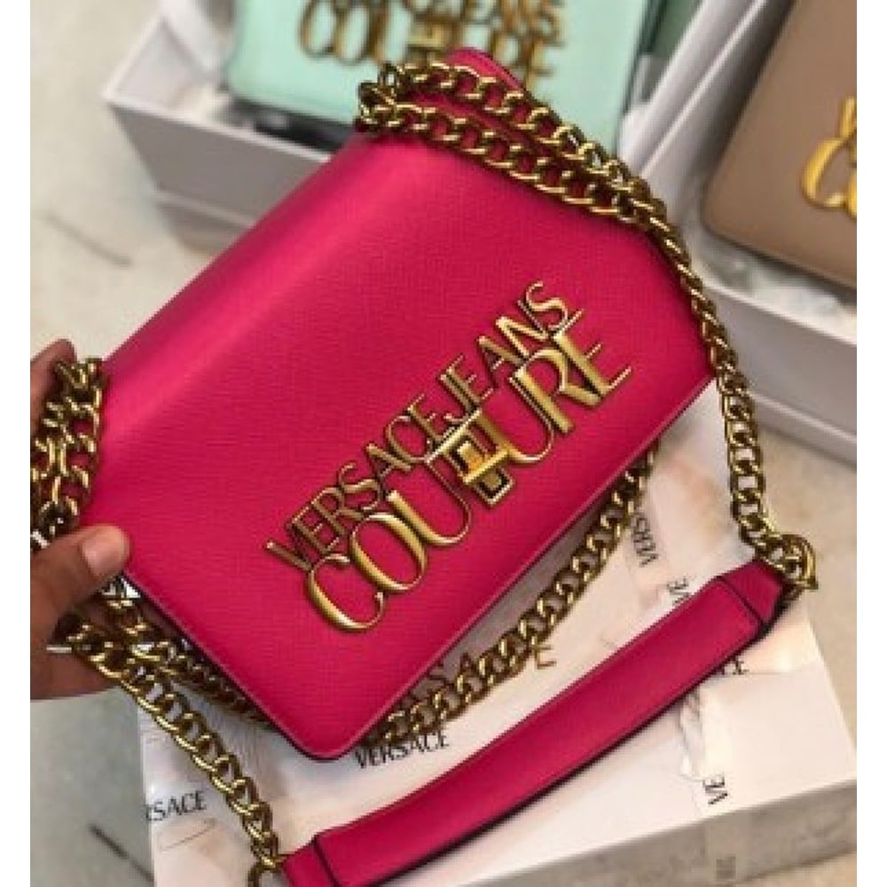 Versace Jeans Couture Bag Saffiano Lock Crossbody Bag With OG Gift Box &amp; Dust Bag