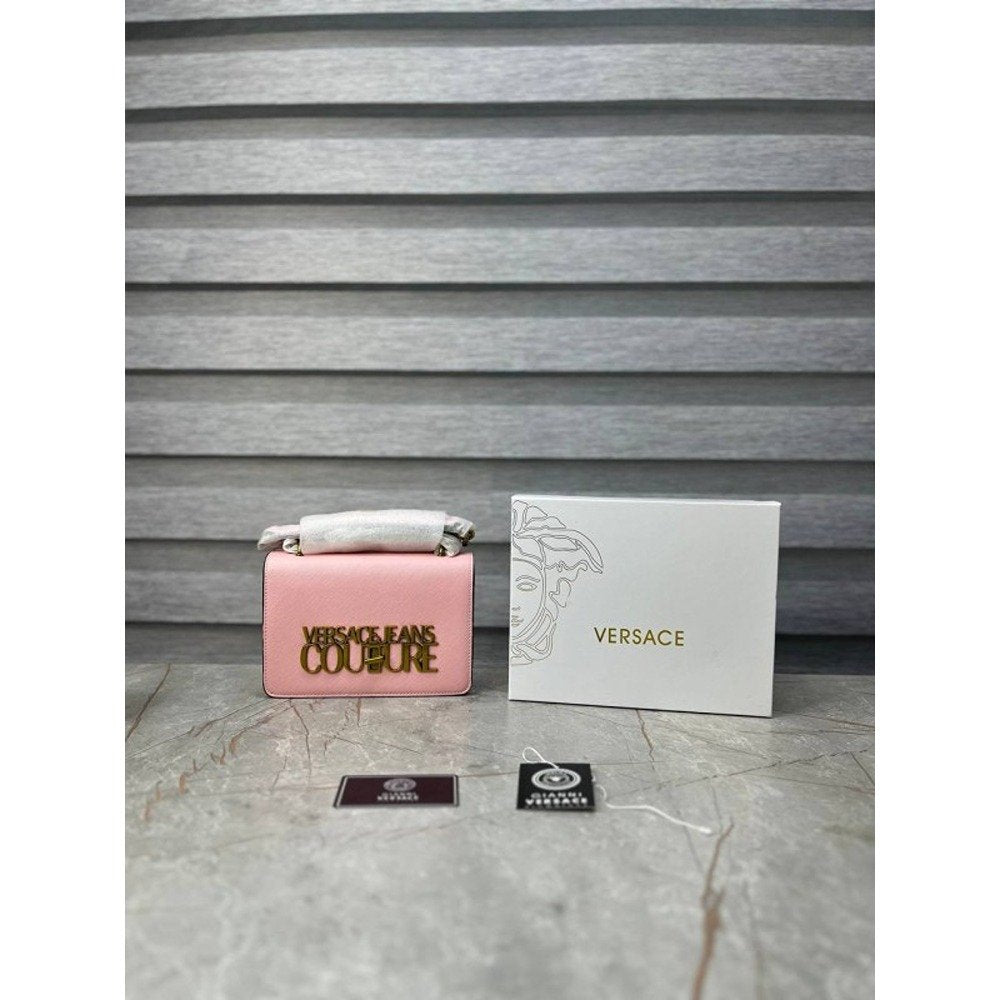 Versace Jeans Couture Bag Saffiano Lock Crossbody Bag With Og Gift Box