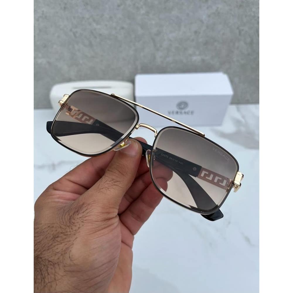 Versace Sunglasses Brown Gold For Men