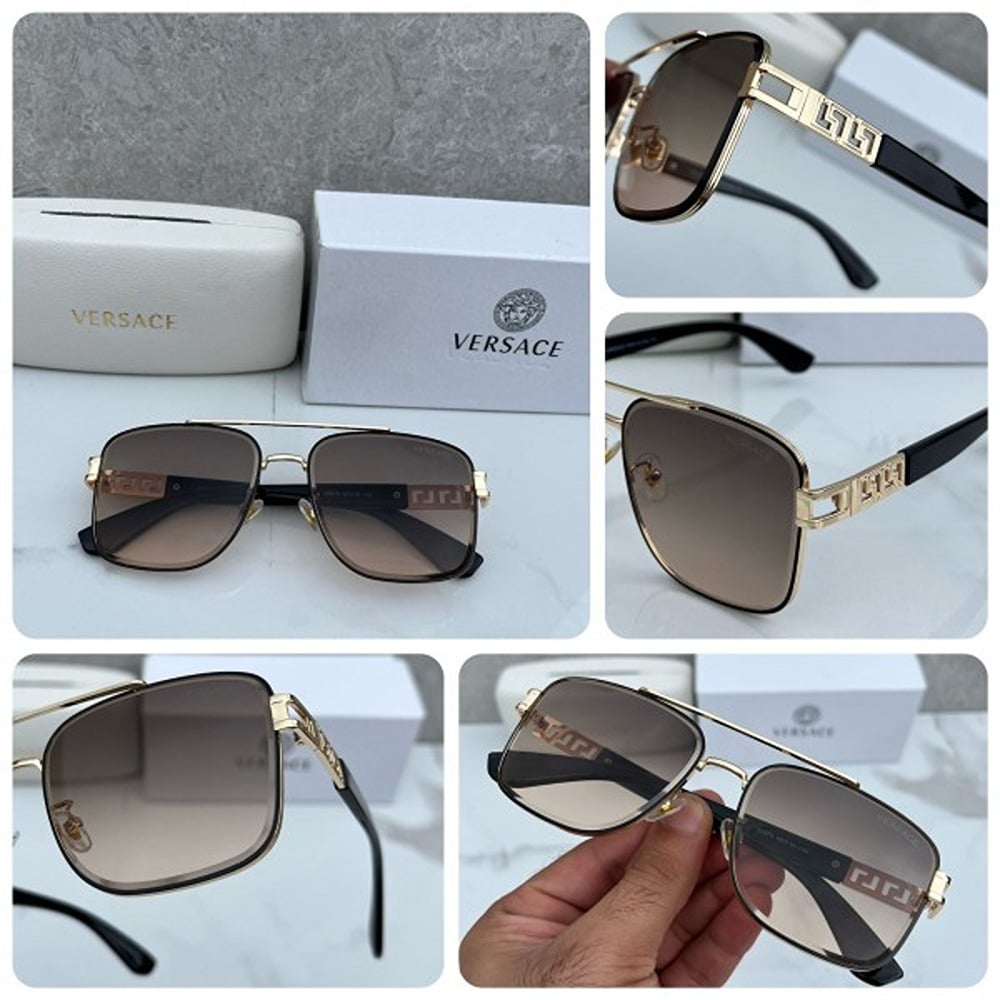 Versace Sunglasses Brown Gold For Men