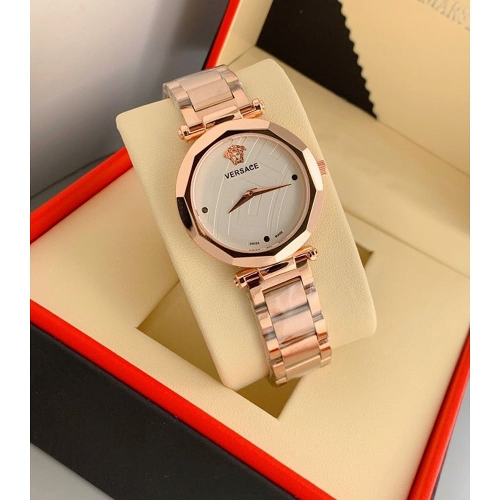 Versace Watch Rose Gold Chain