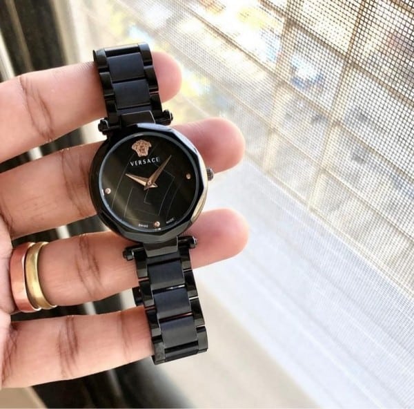 Versace Watch For Lady Black
