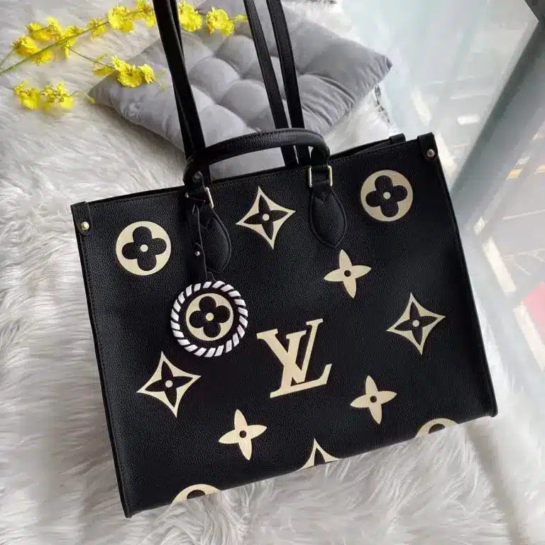 Vuitton On The Go By The Pool Collection Black Tote Bag