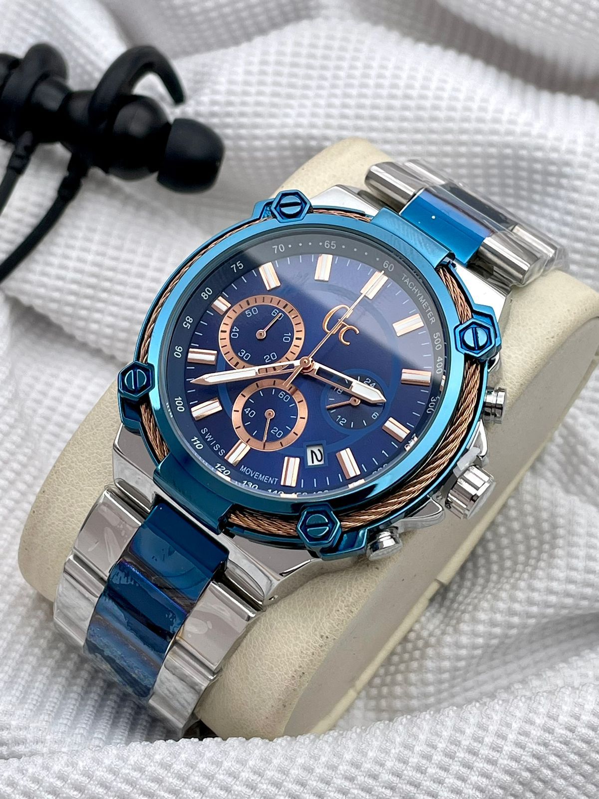 Men's Collection luxurious Blue Silver Watch » Mega Fashion