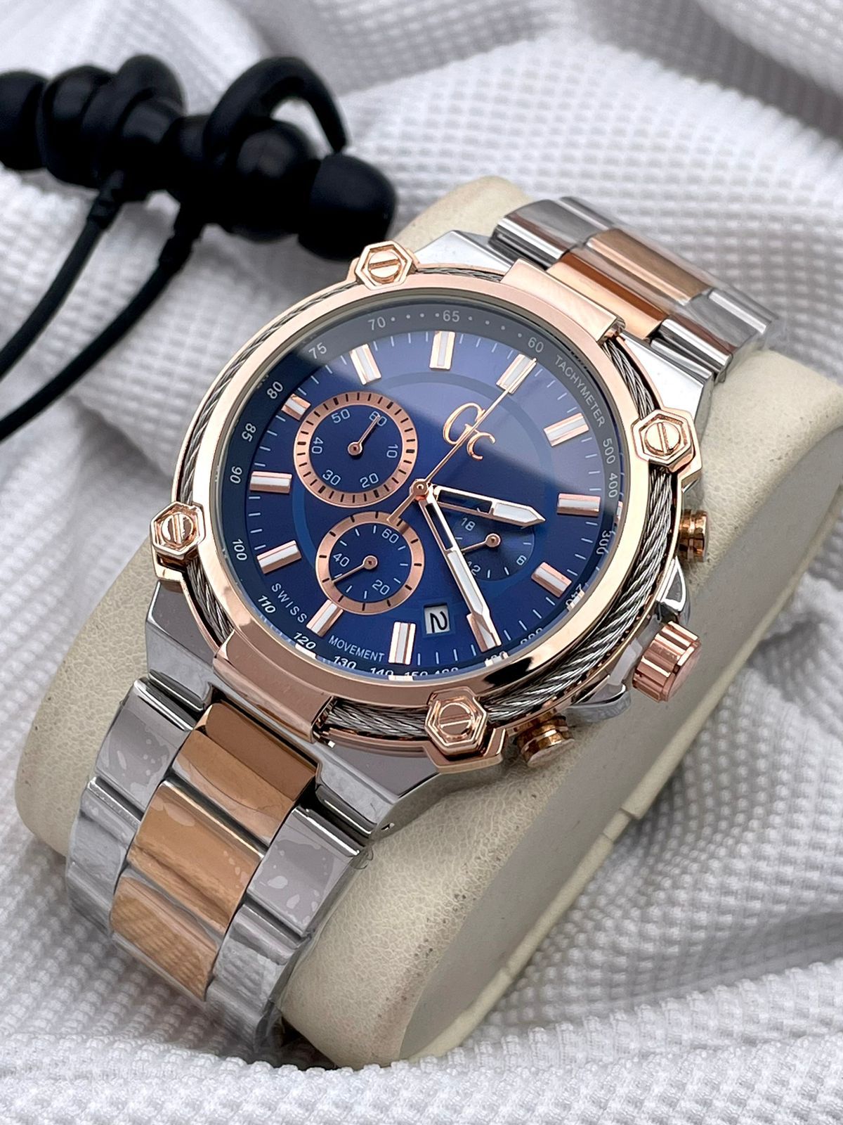 Men's Collection luxurious Gold Navy Silver Watch » Mega Fashion