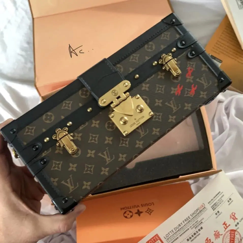 Vuitton Petite Malle Trunk Sling Bag Premium Quality With Box