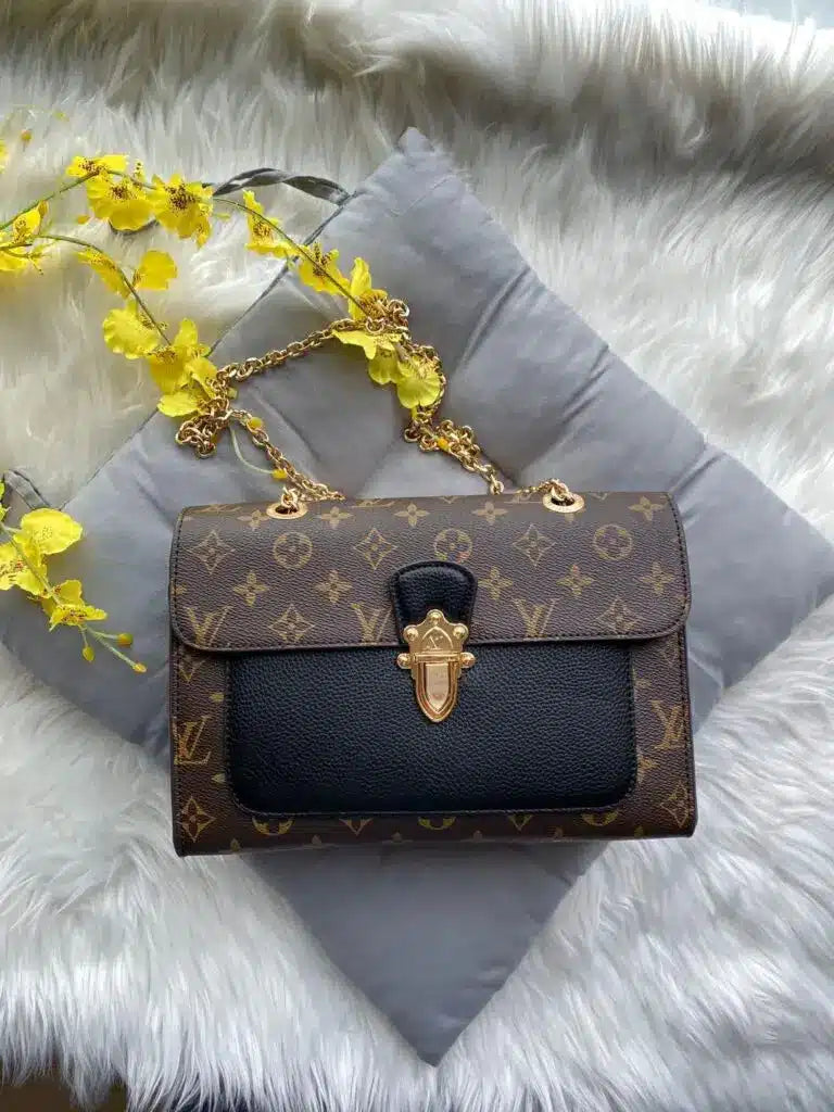Vuitton Victorie Monogram Black Hand Bag