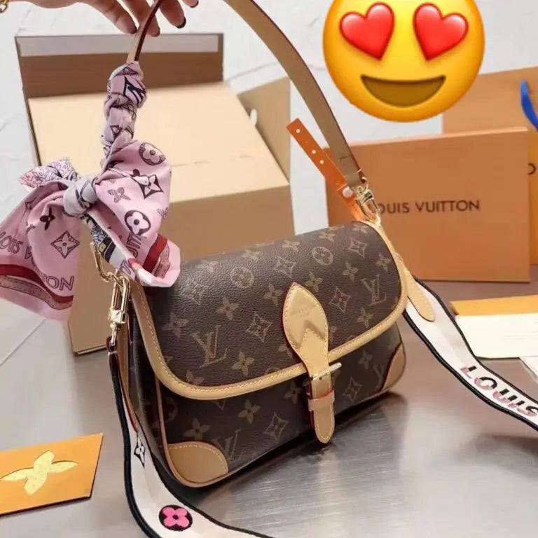Vuitton Diane Coffee Premium Double Box Series With Scarf