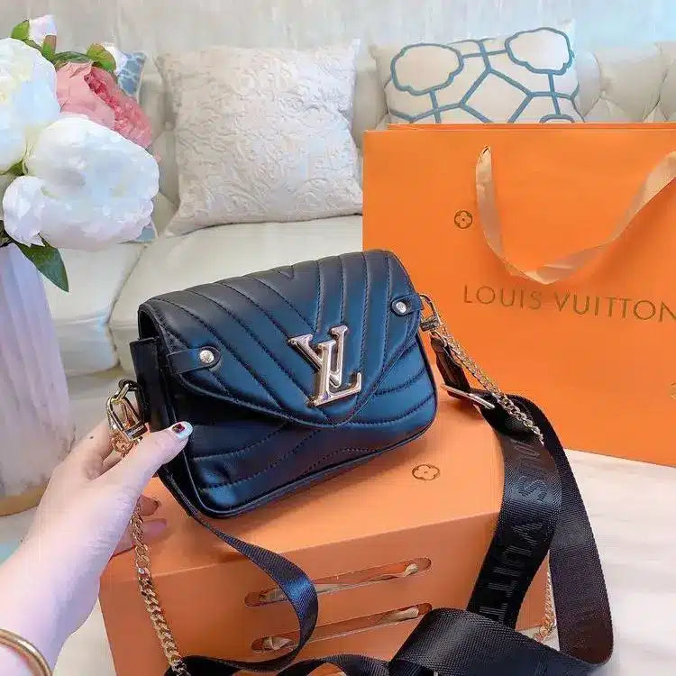 Vuitton Wave Black Color Premium Double Box Bag