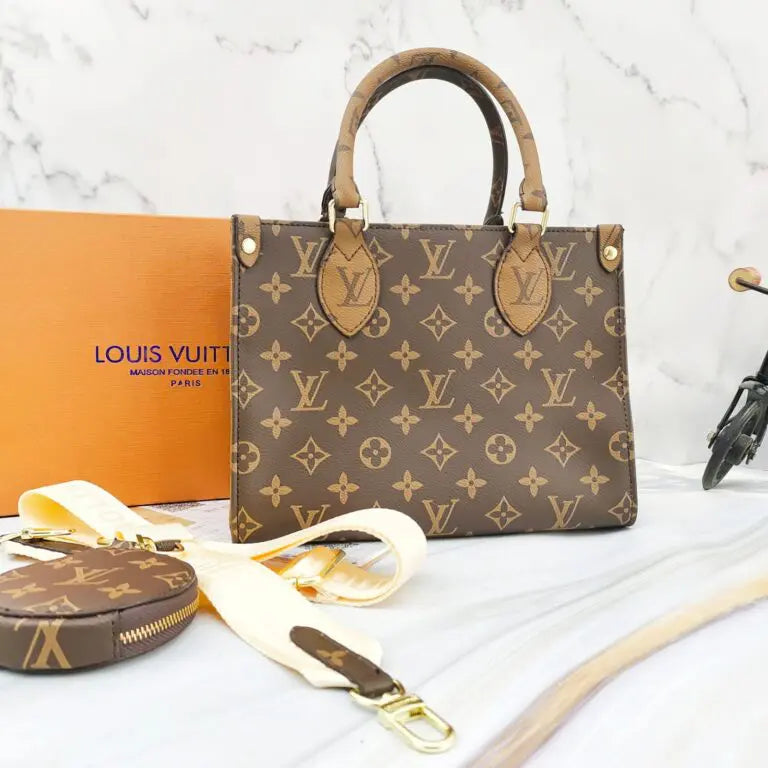 Vuitton On-The-Go Pm Handbag With Box