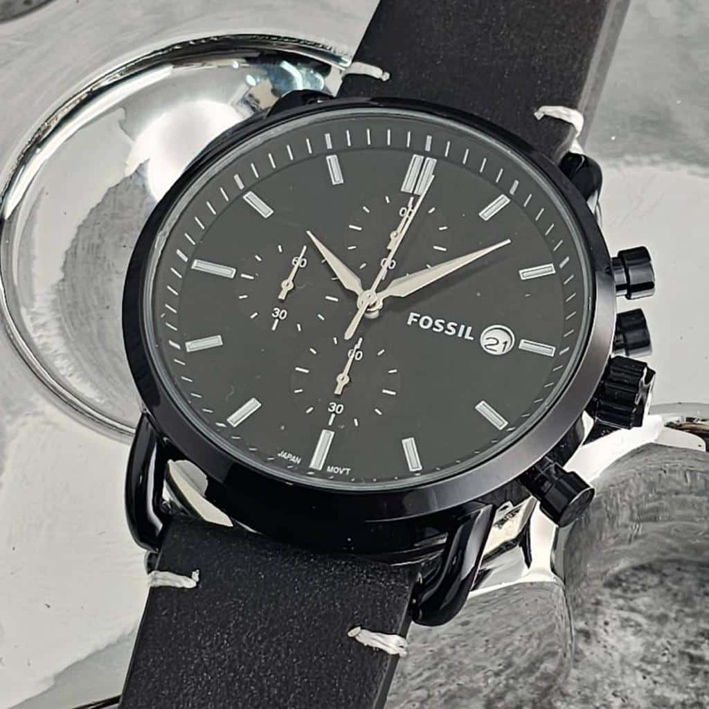 Fossil Chronograph Leather Edition Watch For Men