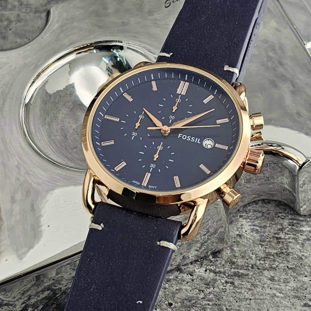 Fossil Chronograph Leather Edition Watch For Men