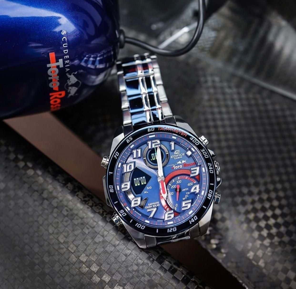 Casio Edifice Watch Ecb-900 Toro Rossa Watch For Men